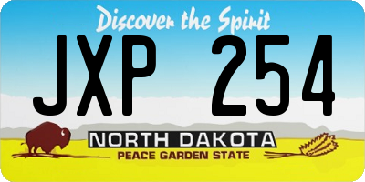 ND license plate JXP254