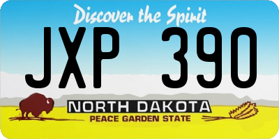 ND license plate JXP390