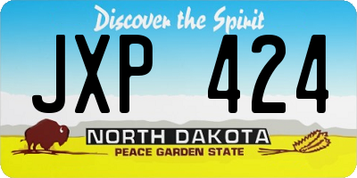 ND license plate JXP424