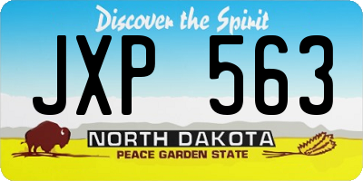 ND license plate JXP563