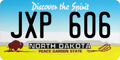 ND license plate JXP606
