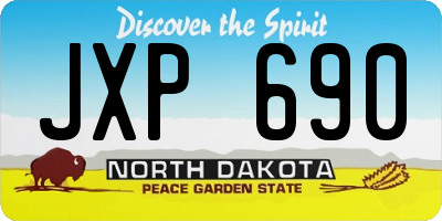 ND license plate JXP690