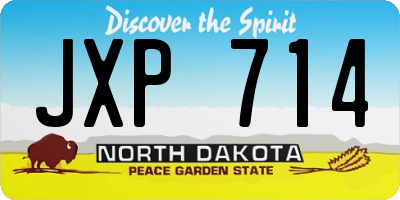 ND license plate JXP714