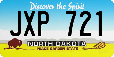 ND license plate JXP721