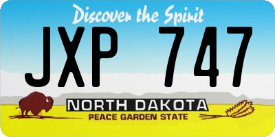 ND license plate JXP747
