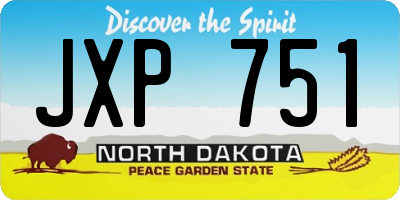 ND license plate JXP751