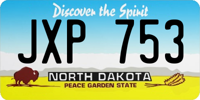 ND license plate JXP753