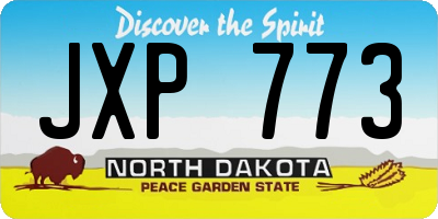 ND license plate JXP773