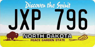 ND license plate JXP796