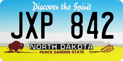 ND license plate JXP842