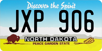ND license plate JXP906