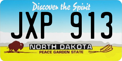 ND license plate JXP913