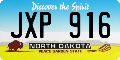 ND license plate JXP916