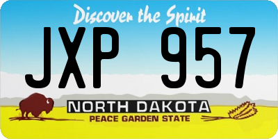 ND license plate JXP957