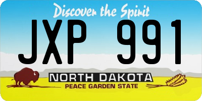 ND license plate JXP991