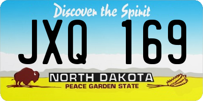 ND license plate JXQ169