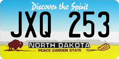 ND license plate JXQ253