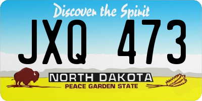 ND license plate JXQ473