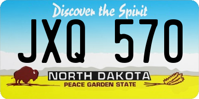ND license plate JXQ570
