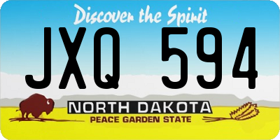 ND license plate JXQ594
