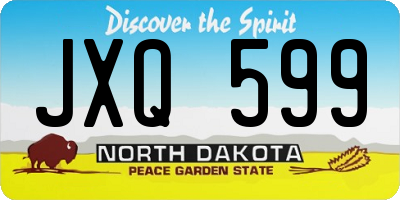 ND license plate JXQ599