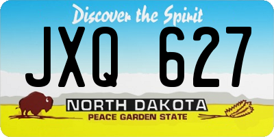 ND license plate JXQ627