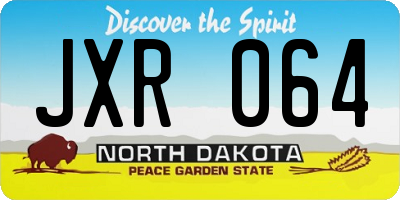 ND license plate JXR064