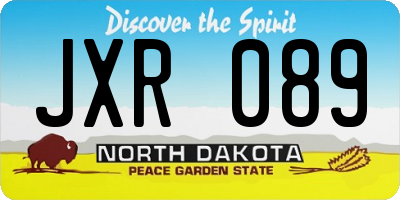 ND license plate JXR089