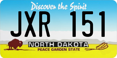 ND license plate JXR151