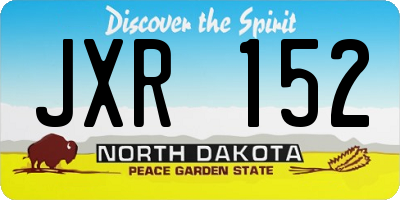 ND license plate JXR152