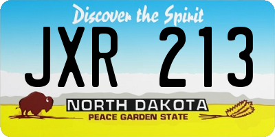 ND license plate JXR213
