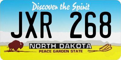 ND license plate JXR268