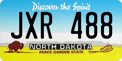 ND license plate JXR488
