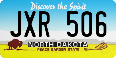 ND license plate JXR506