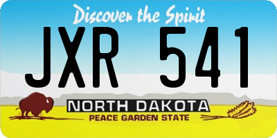 ND license plate JXR541