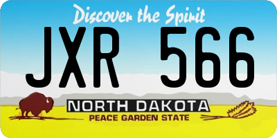 ND license plate JXR566