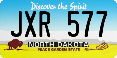ND license plate JXR577