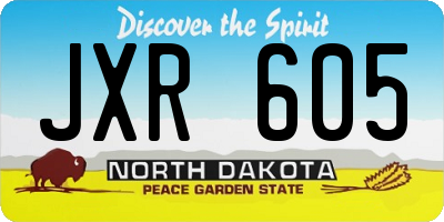 ND license plate JXR605