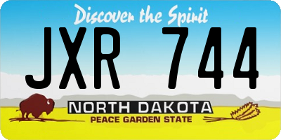 ND license plate JXR744