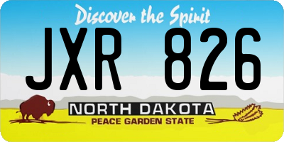 ND license plate JXR826