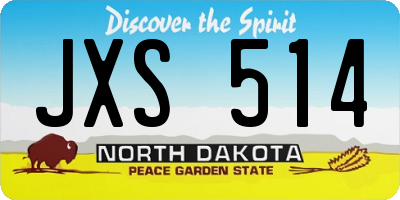 ND license plate JXS514