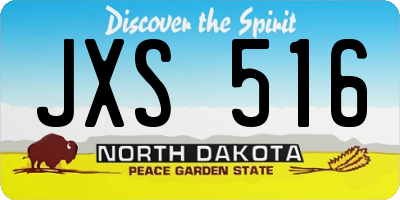 ND license plate JXS516