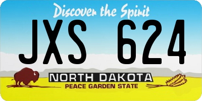 ND license plate JXS624