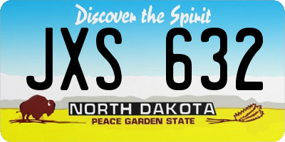 ND license plate JXS632