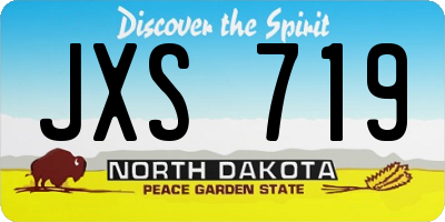 ND license plate JXS719