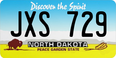 ND license plate JXS729