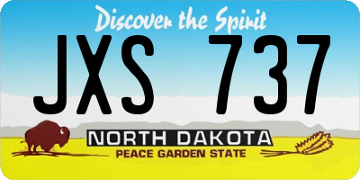 ND license plate JXS737
