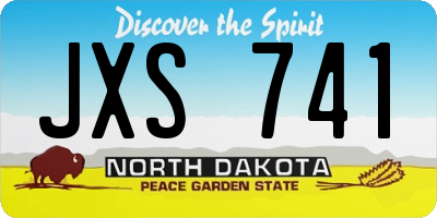 ND license plate JXS741