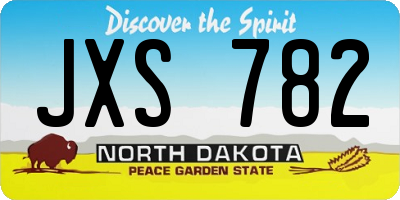 ND license plate JXS782