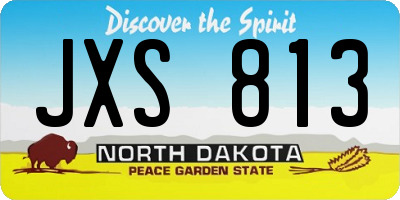 ND license plate JXS813